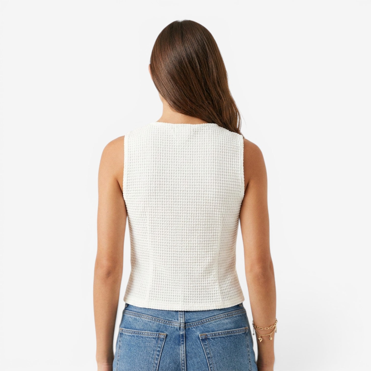 Blusa Sin Mangas para Oficina Mujer