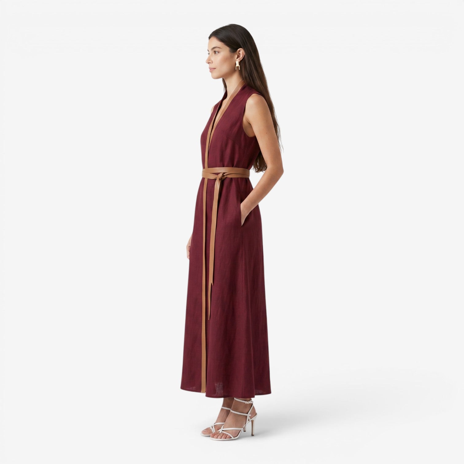 Vestido Maxi Color Block para Mujer