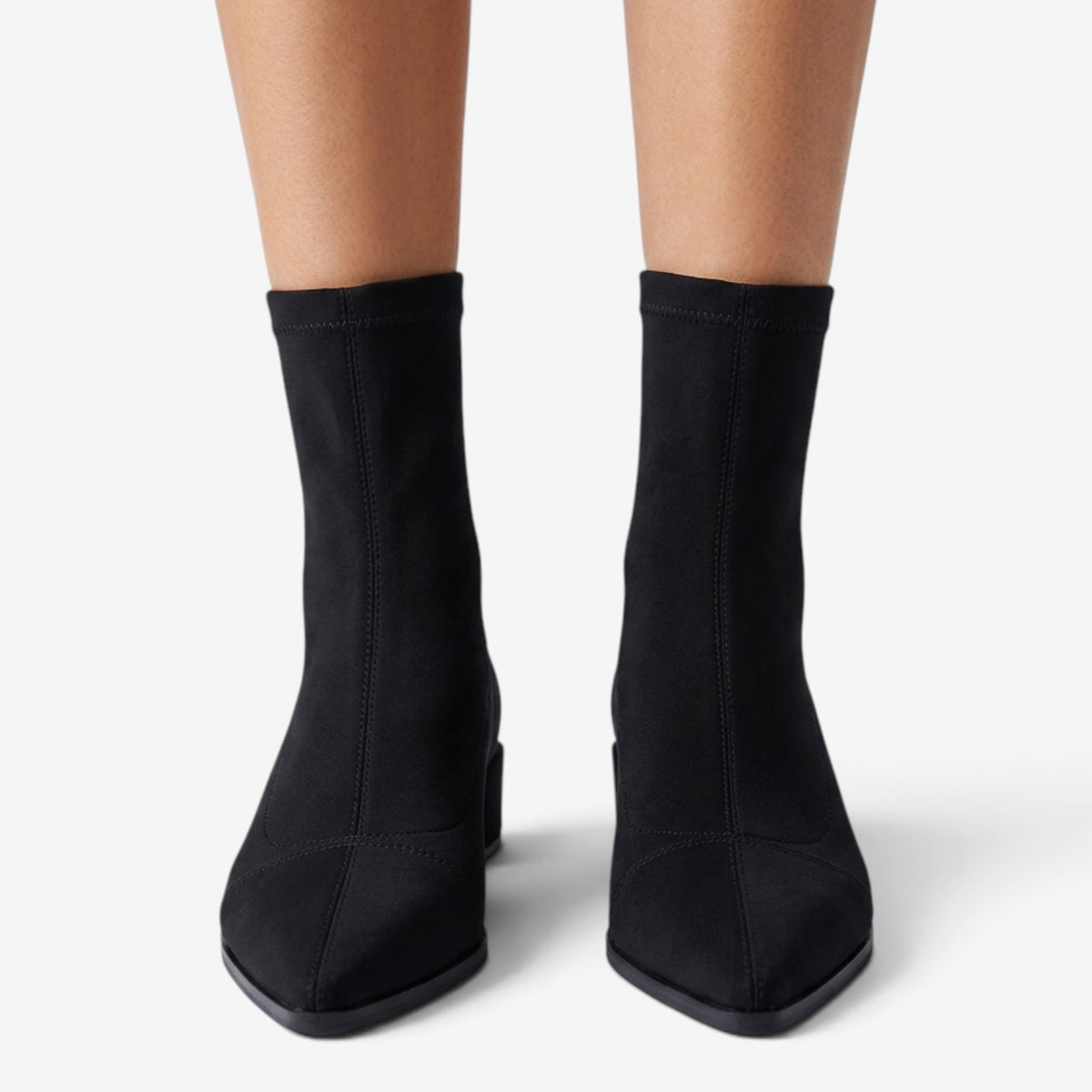Botines de Ante con Punta Fina para Mujer