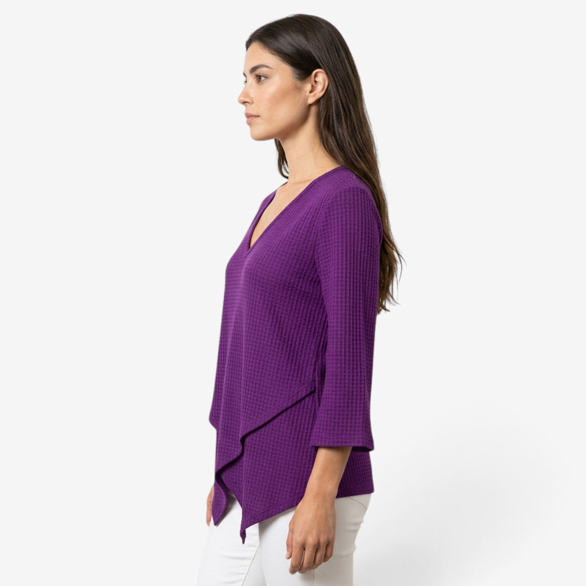 Top Asimétrico con Textura Gofrada para Mujer