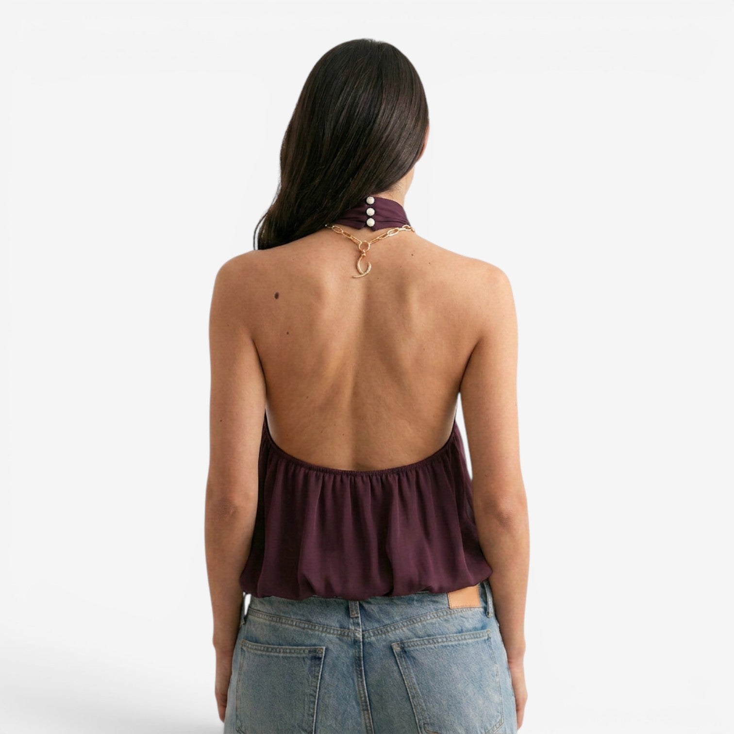 Top Halter de Espalda Descubierta