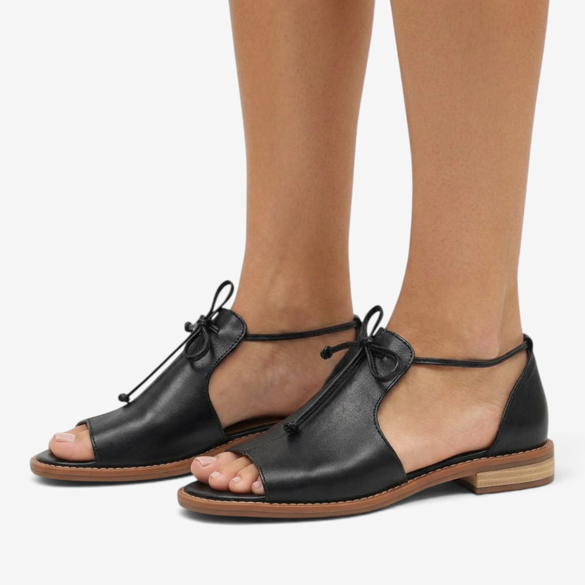Sandalias Abiertas con Cordones para Mujer