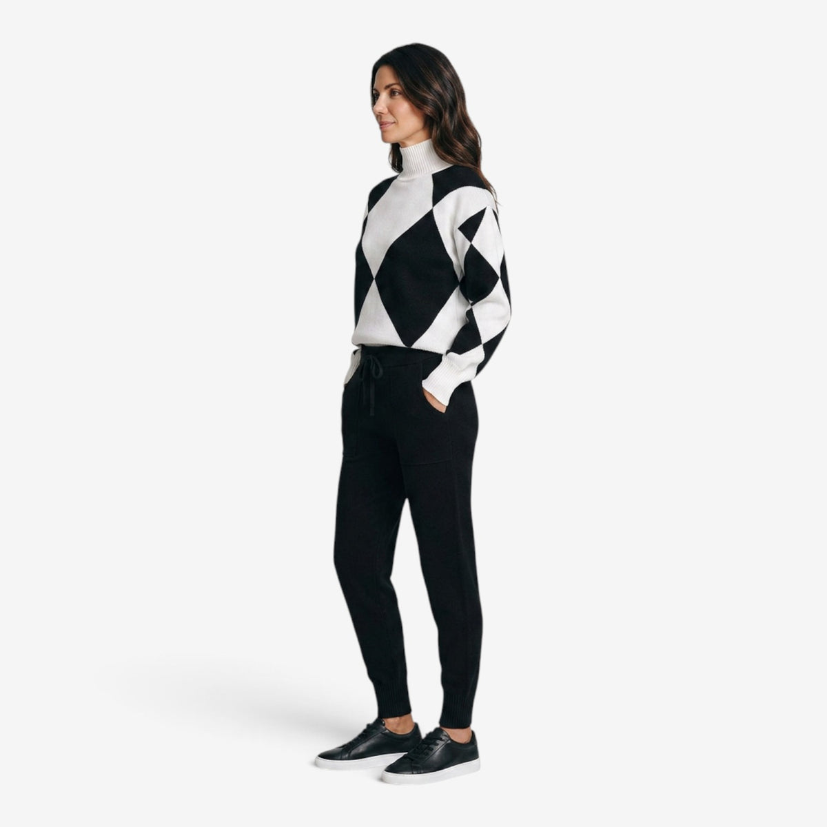 Conjunto Aria con Jersey de Rombos para Mujer
