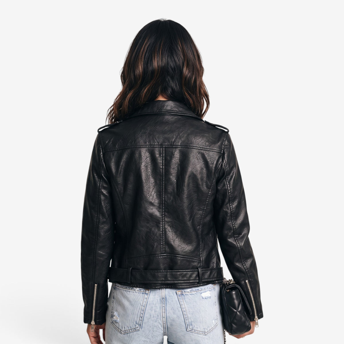 Chaqueta Biker con Cremallera para Mujer