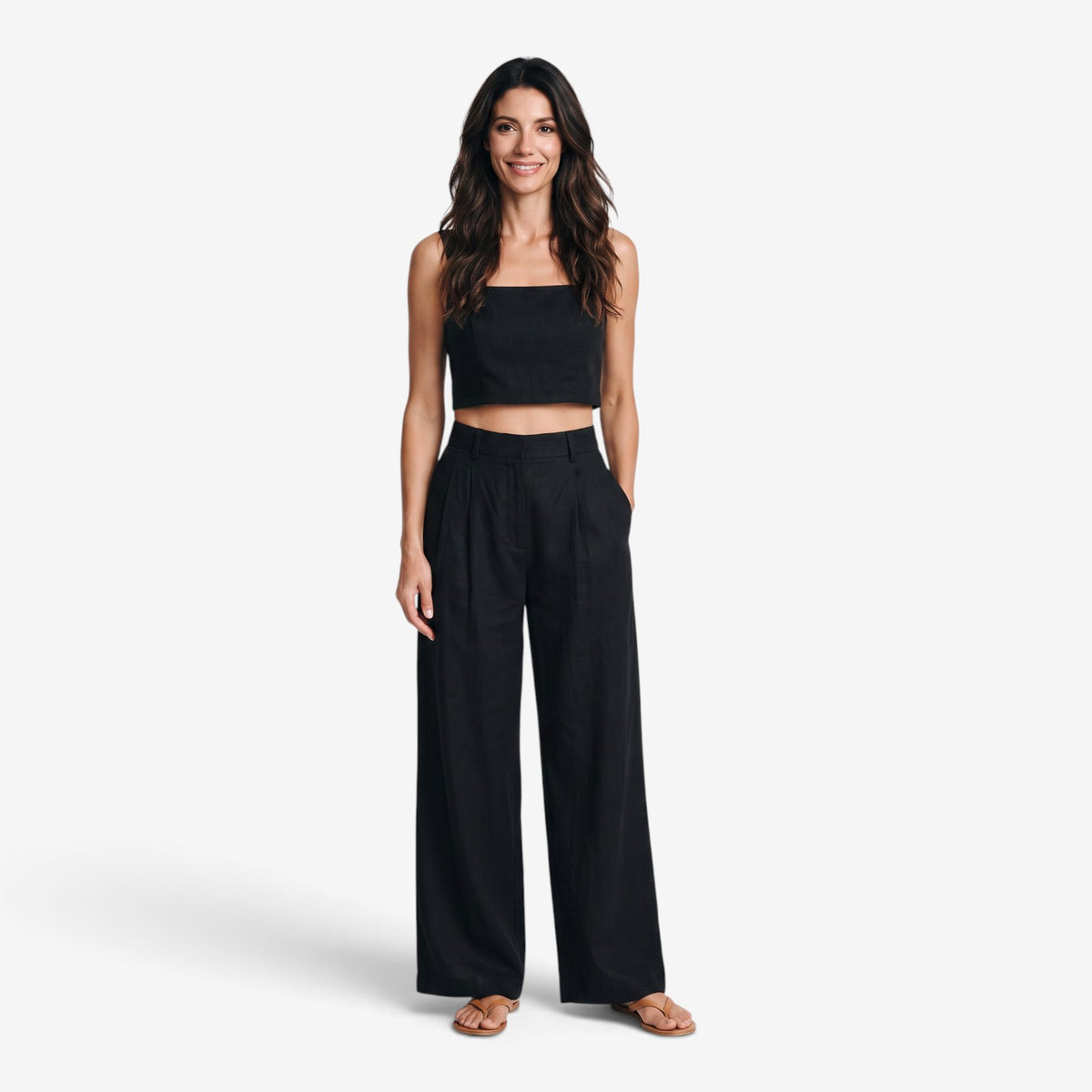 Conjunto de Top y Pantalón Palazzo para Mujer