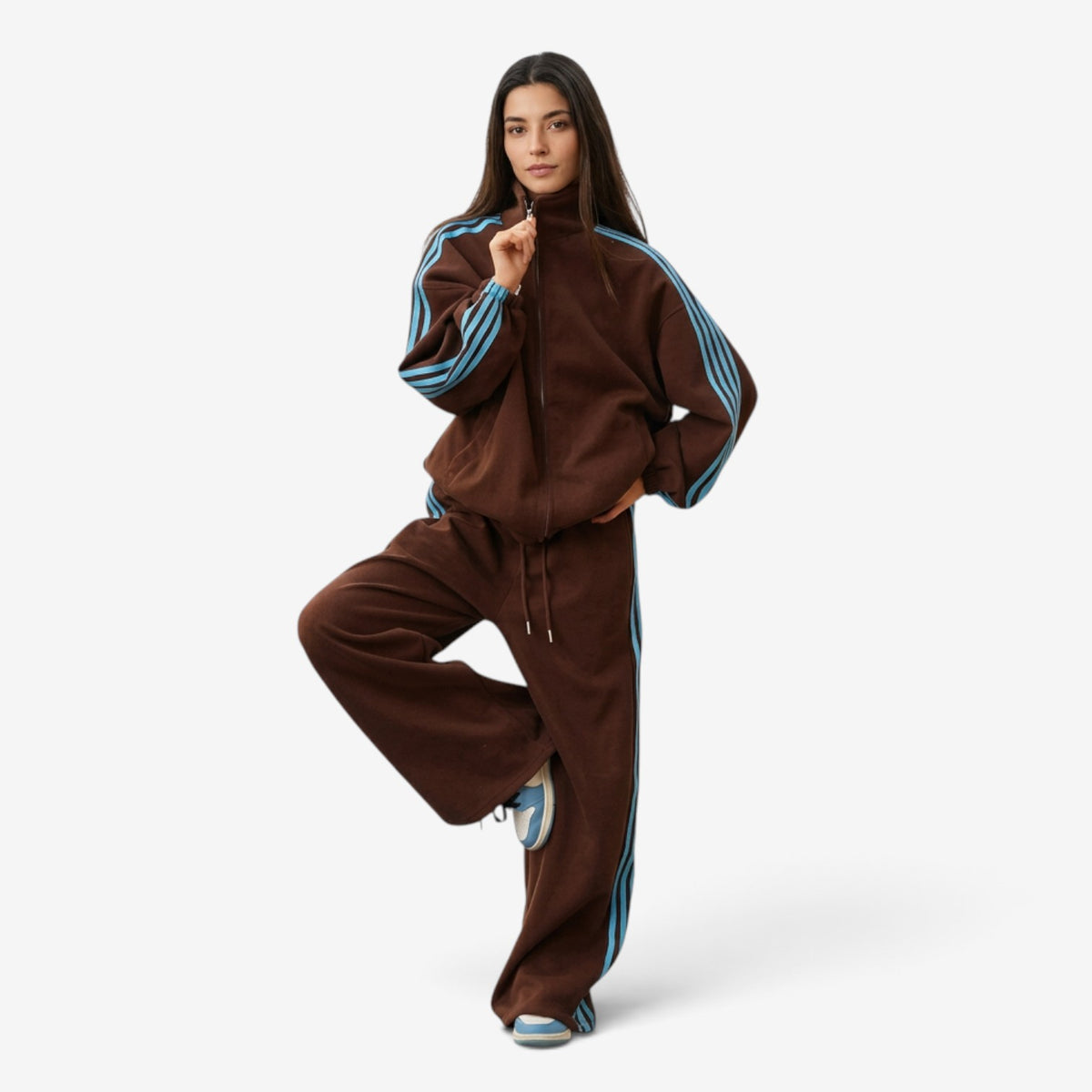 Conjunto Deportivo con Rayas Laterales para Mujer