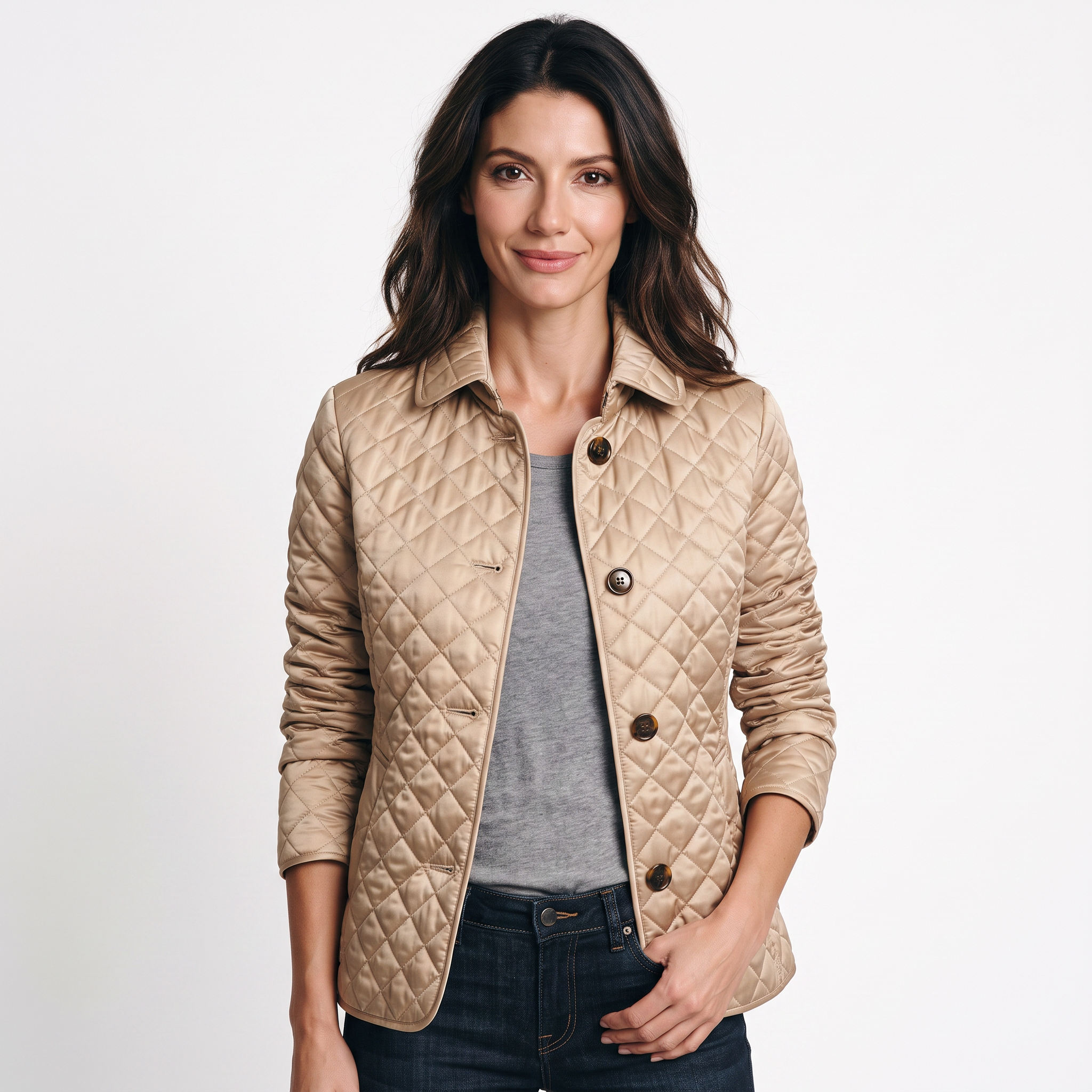 Chaqueta Acolchada Entallada para Mujer