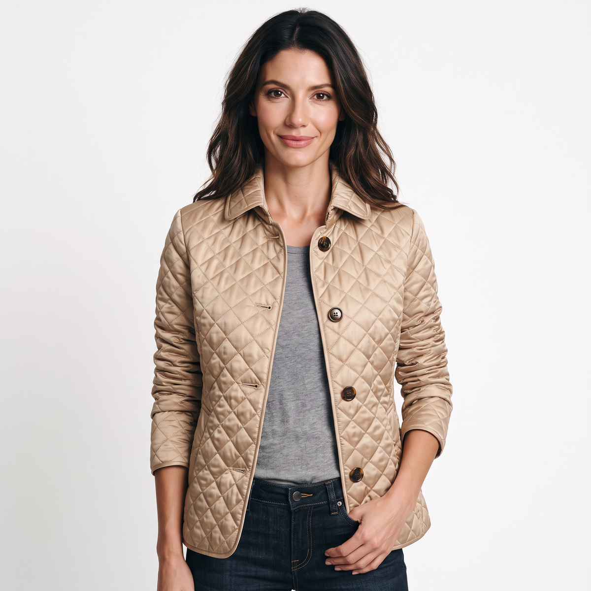 Chaqueta Acolchada Entallada para Mujer