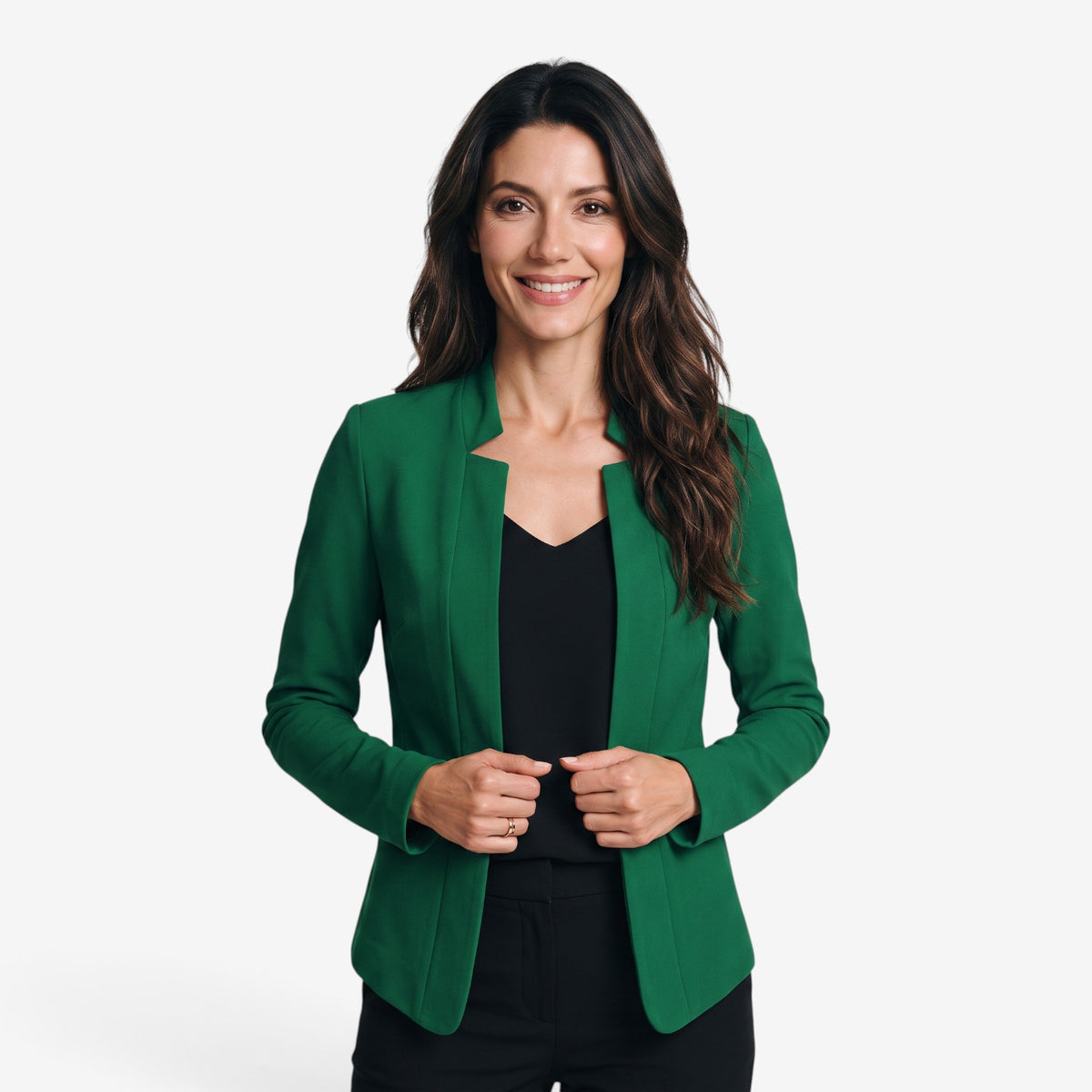 Blazer Entallada de Manga Larga para Mujer