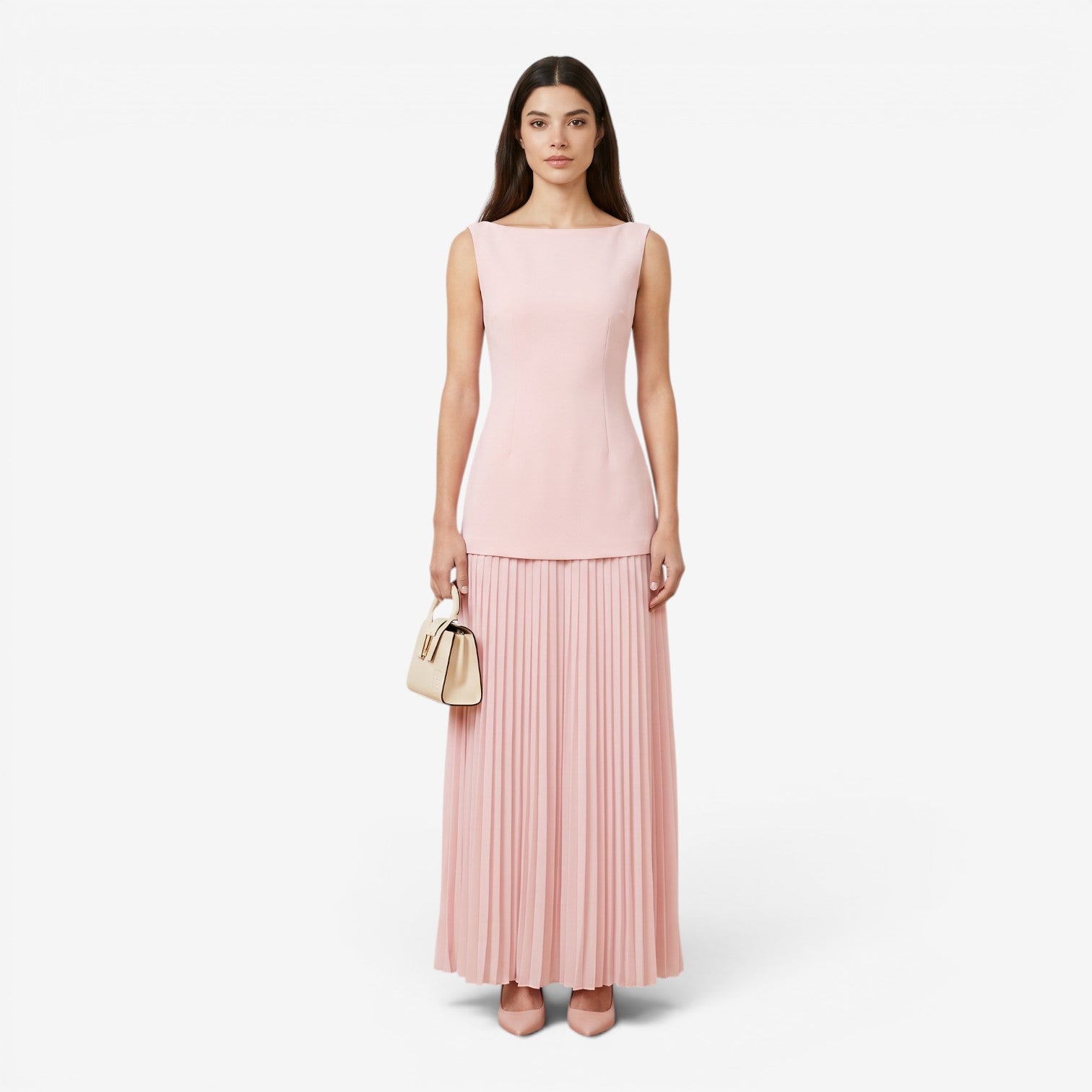 Vestido Ajustado de Punto sin Mangas para Mujer