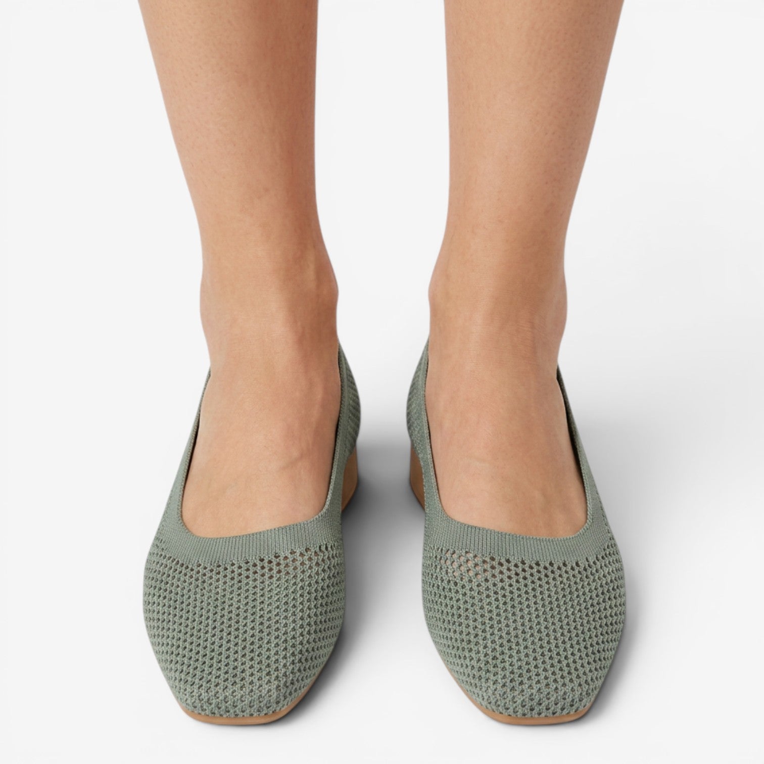 Mocasines de Malla con Punta Cuadrada para Mujer