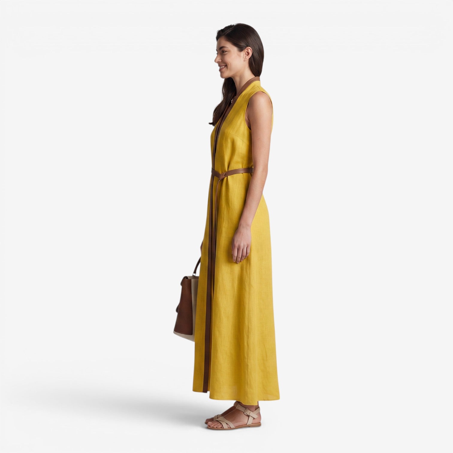 Vestido Maxi Color Block para Mujer