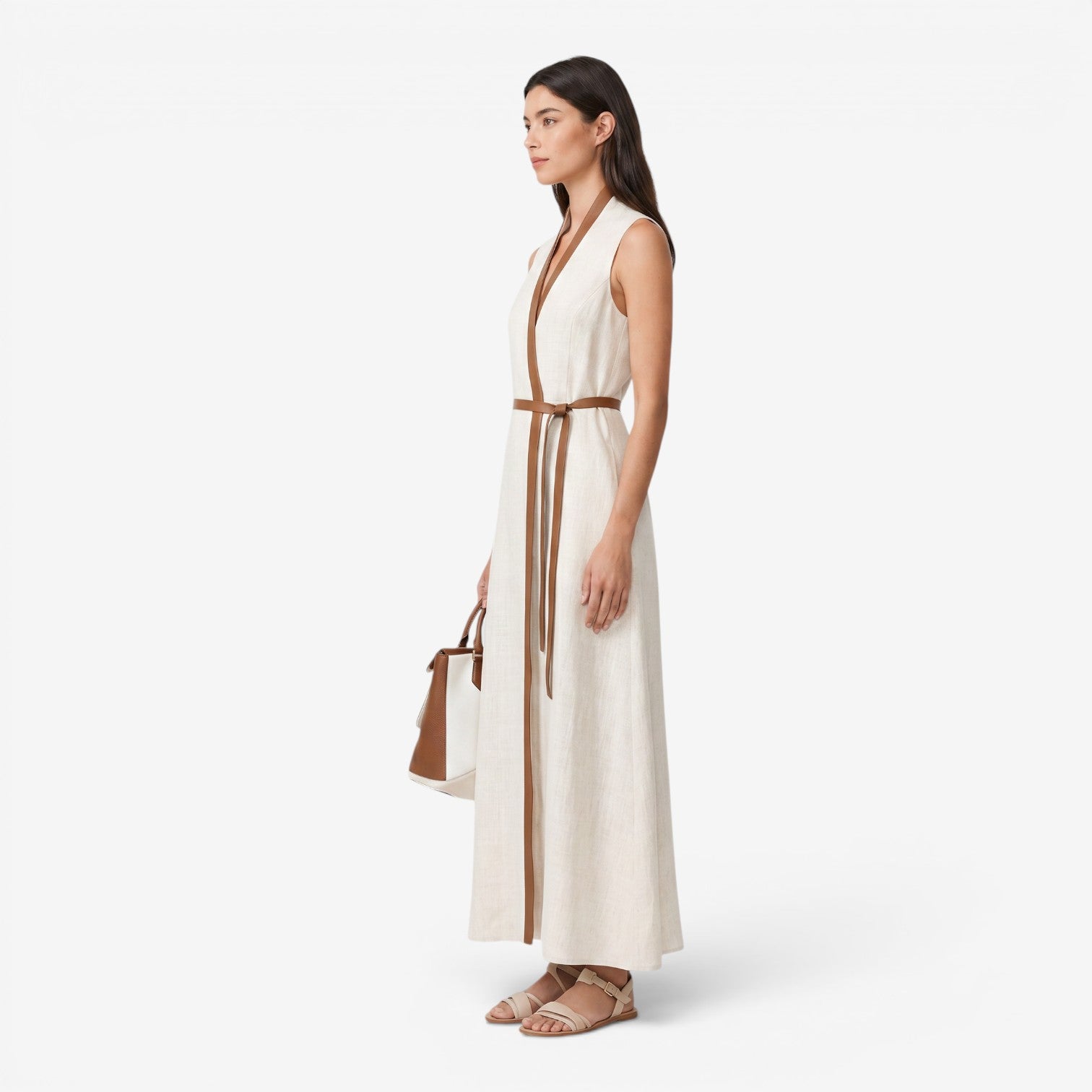 Vestido Maxi Color Block para Mujer