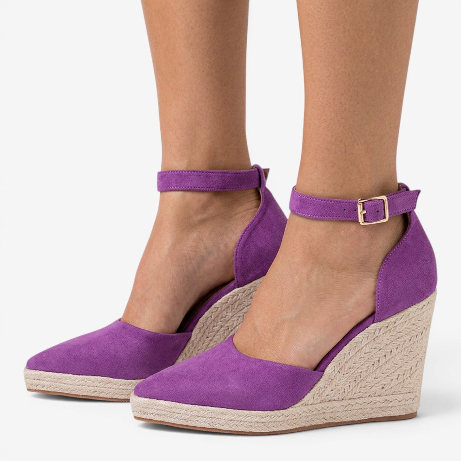 Zapatos de Tacón con Punta Fina y Cuña