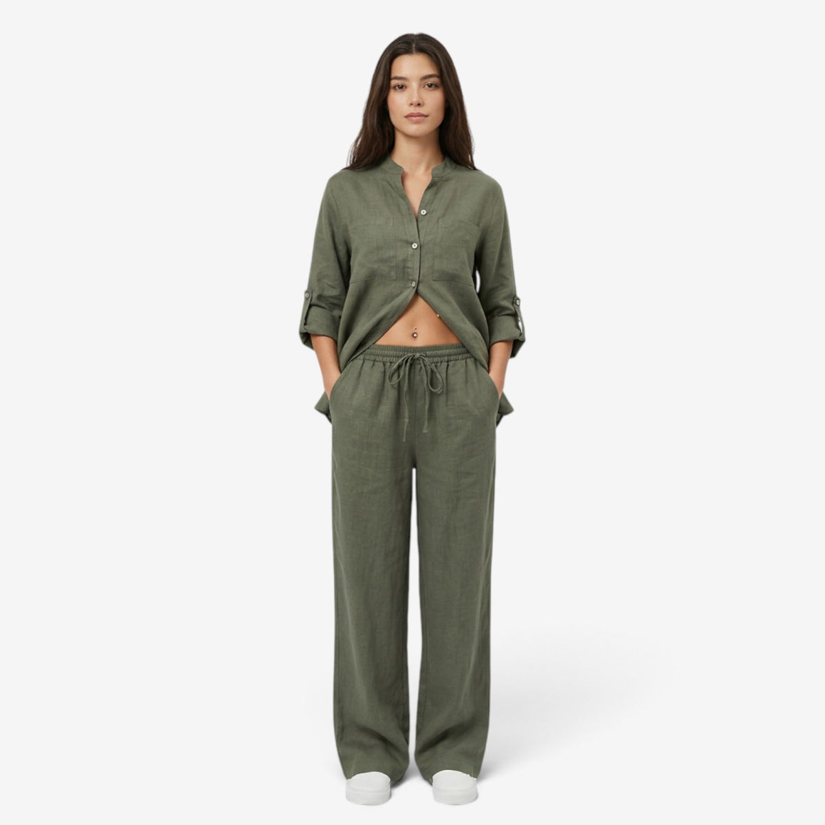 Conjunto Casual de Camisa y Pantalón para Mujer