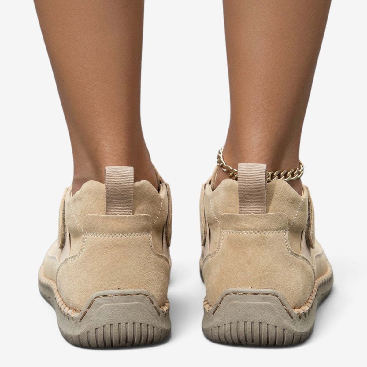 Zapatillas Abotinadas de Cuero para Mujer