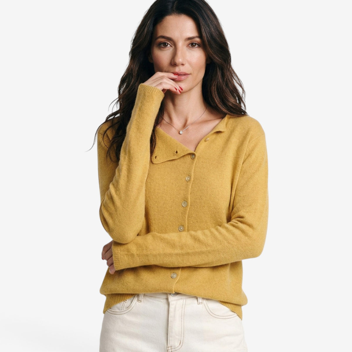 Cárdigan de Punto con Botones para Mujer