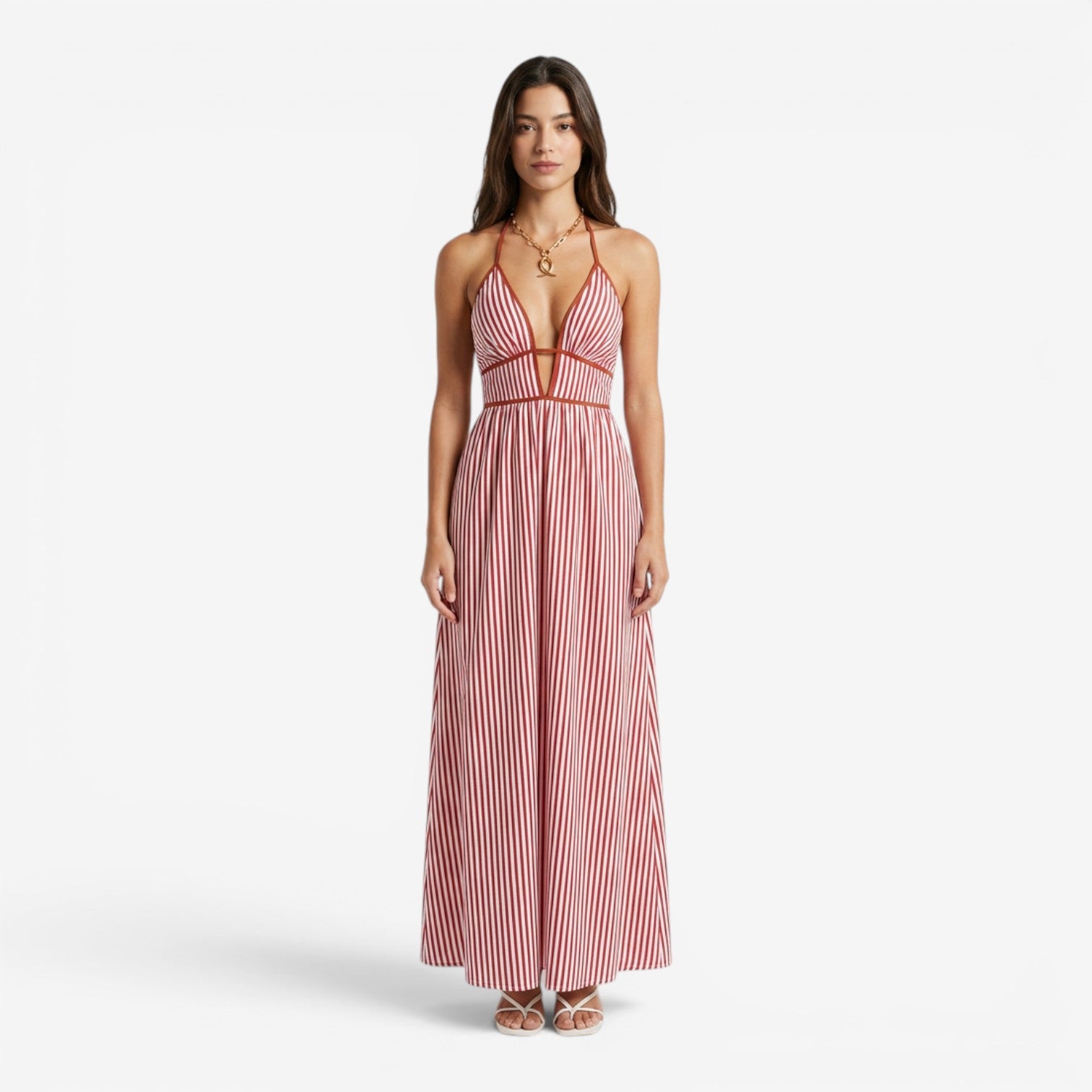 Vestido Asimétrico Halter Elegante