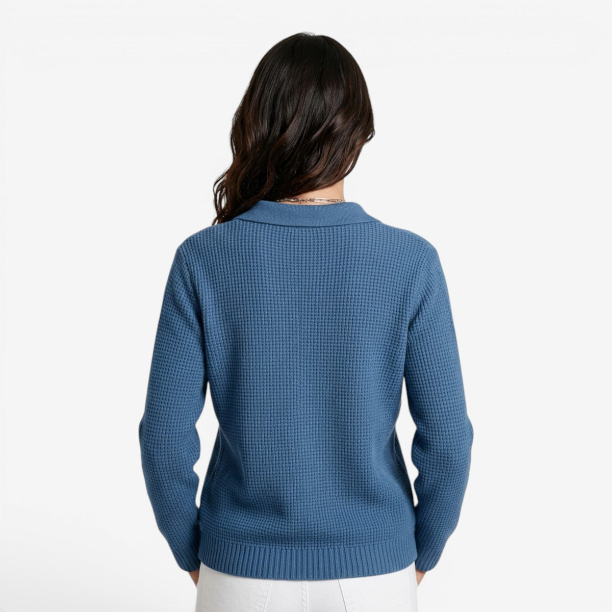 Jersey de Punto con Cuello Solapa Mujer