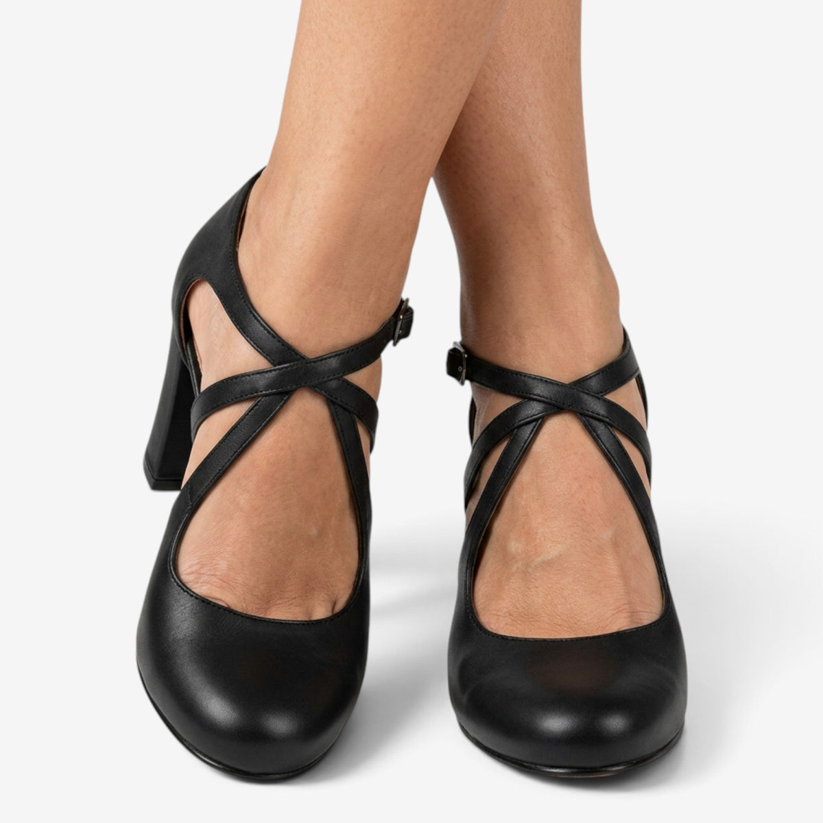 Zapatos de Tacón con Correas Cruzadas para Mujer