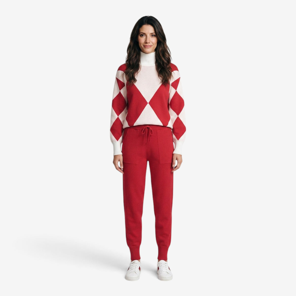 Conjunto Aria con Jersey de Rombos para Mujer