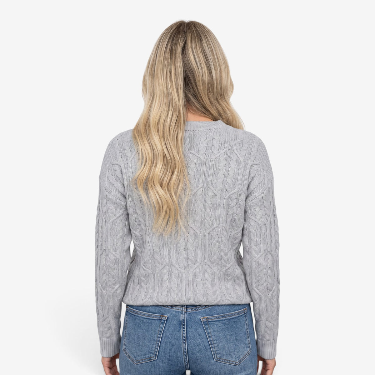 Jersey de Punto de Cuello Redondo para Mujer