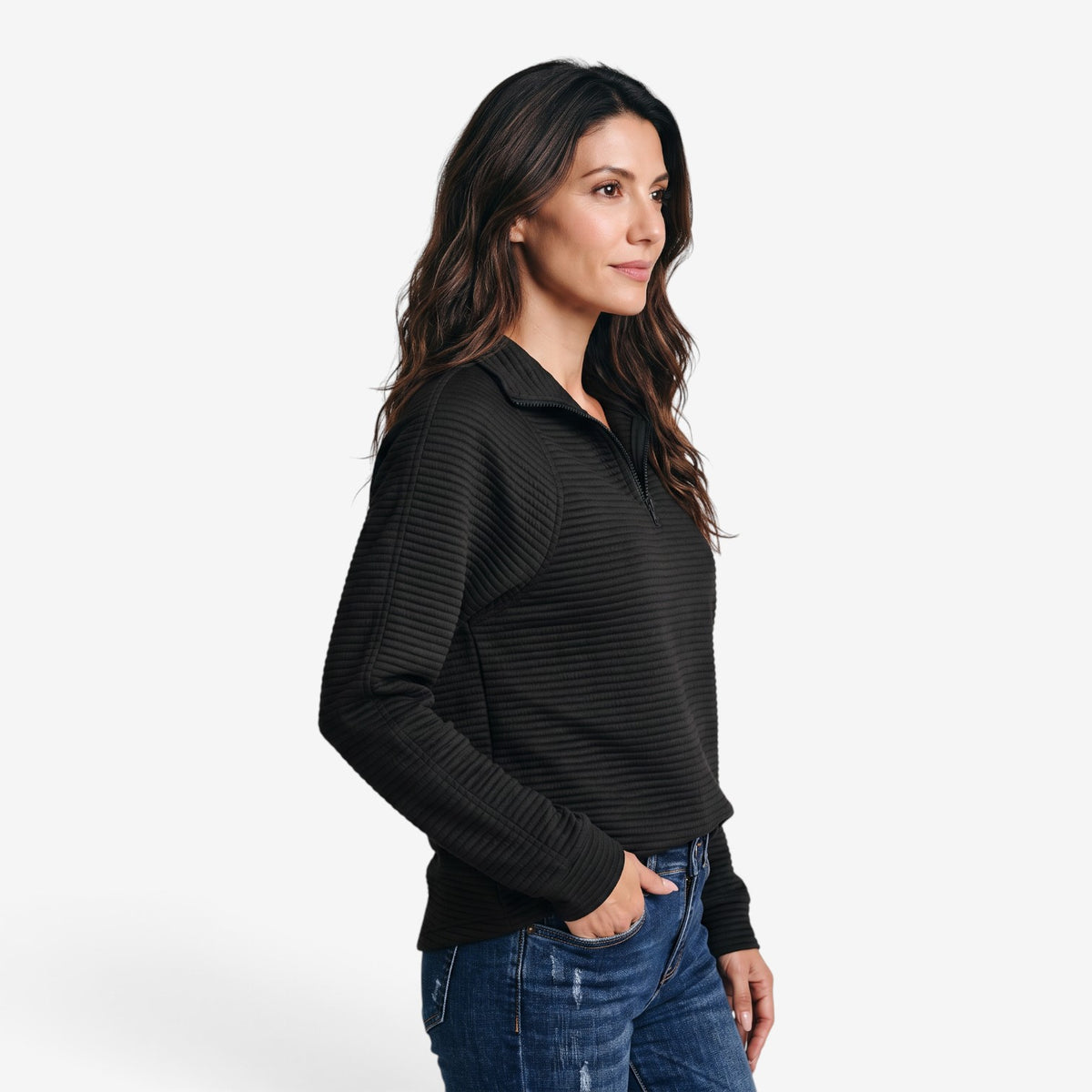 Sudadera con Cuello Alto y Cremallera