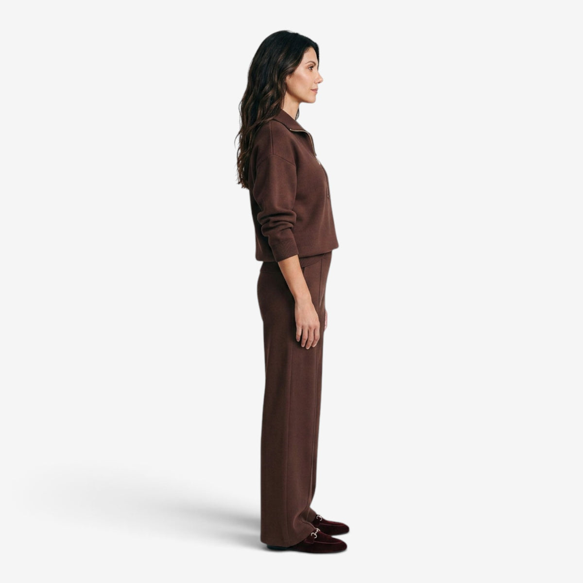 Conjunto Casual con Media Cremallera para Mujer