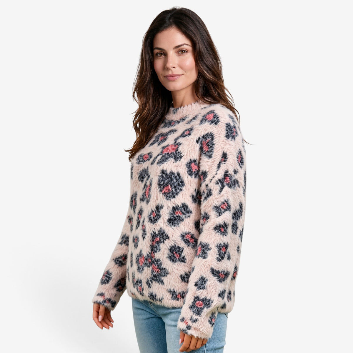 Jersey de Punto con Estampado Animal para Mujer