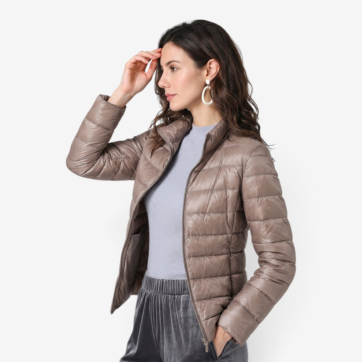 Chaqueta Acolchada Corta para Mujer