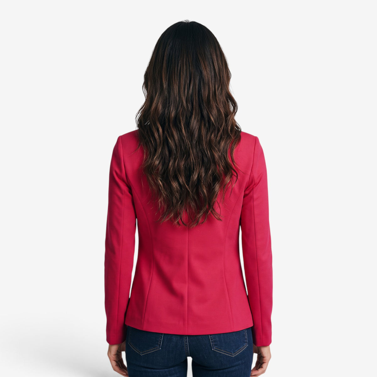 Blazer Entallada de Manga Larga para Mujer