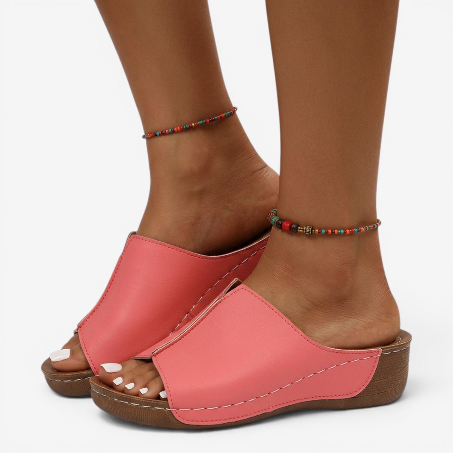 Sandalias de Cuña Peep Toe para Mujer