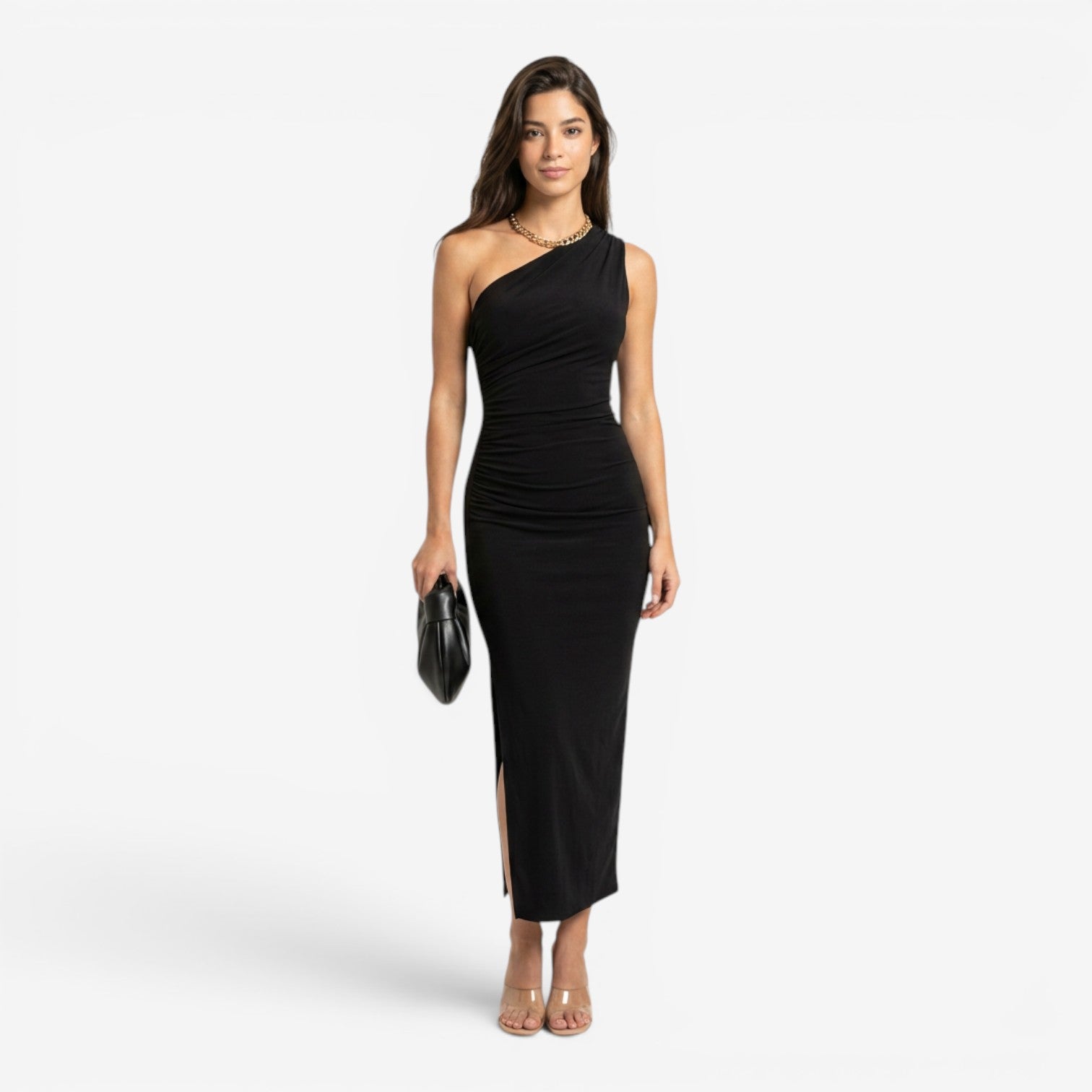 Vestido Largo de Un Hombro para Mujer
