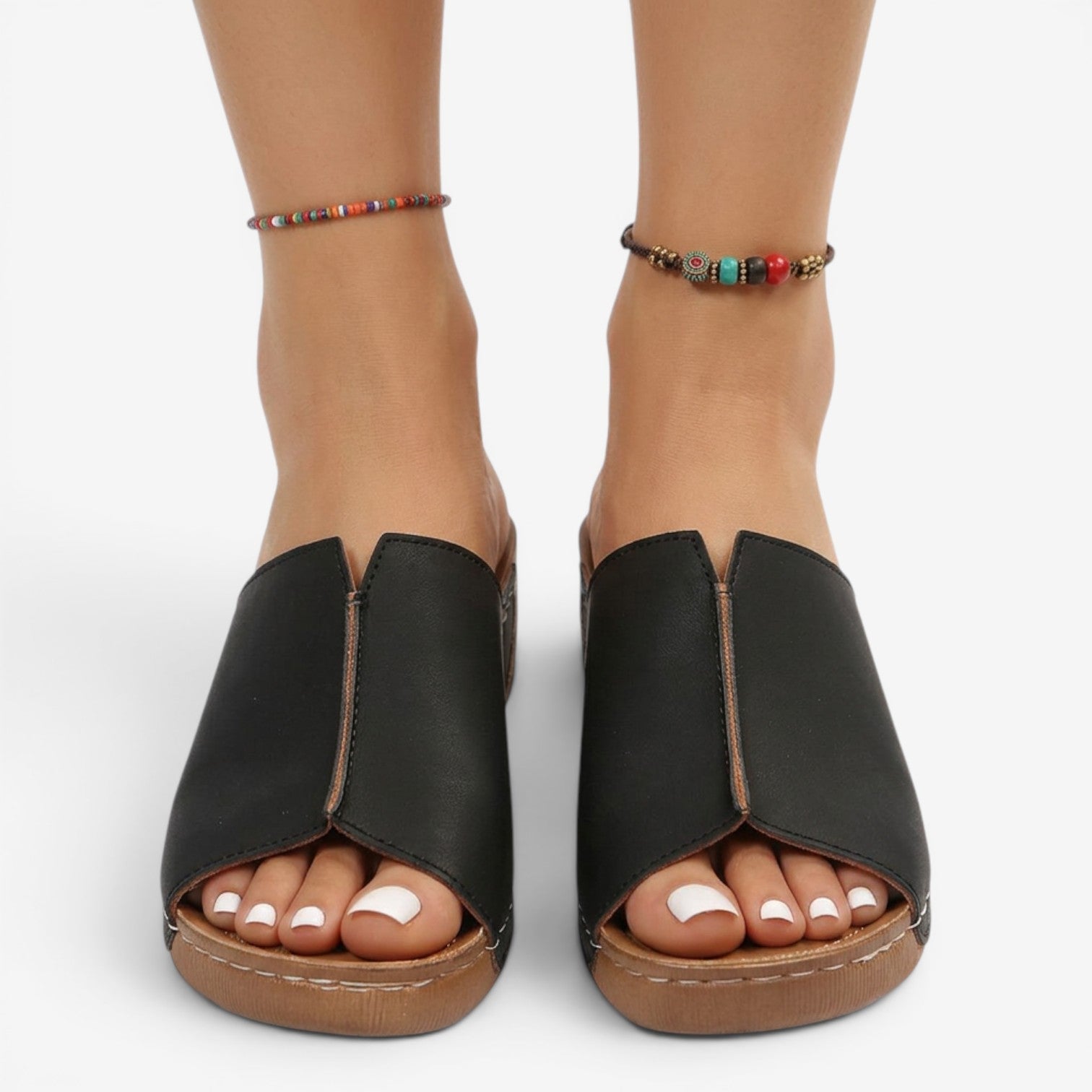 Sandalias de Cuña Peep Toe para Mujer