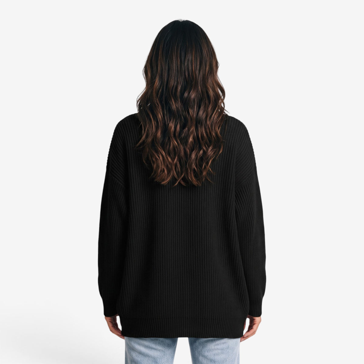 Cárdigan Oversize de Punto con Botones para Mujer