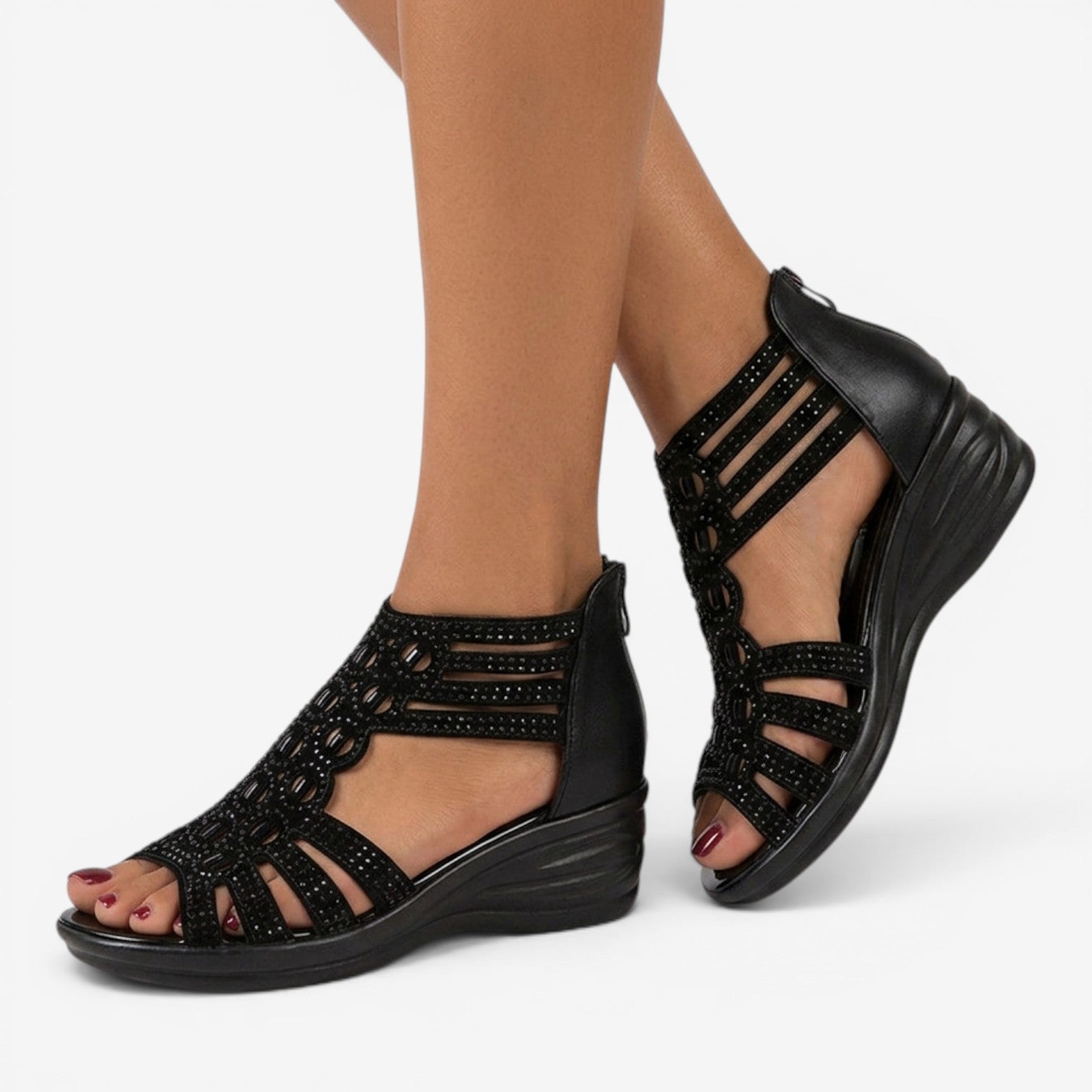 Sandalias Romanas con Pedrería para Mujer
