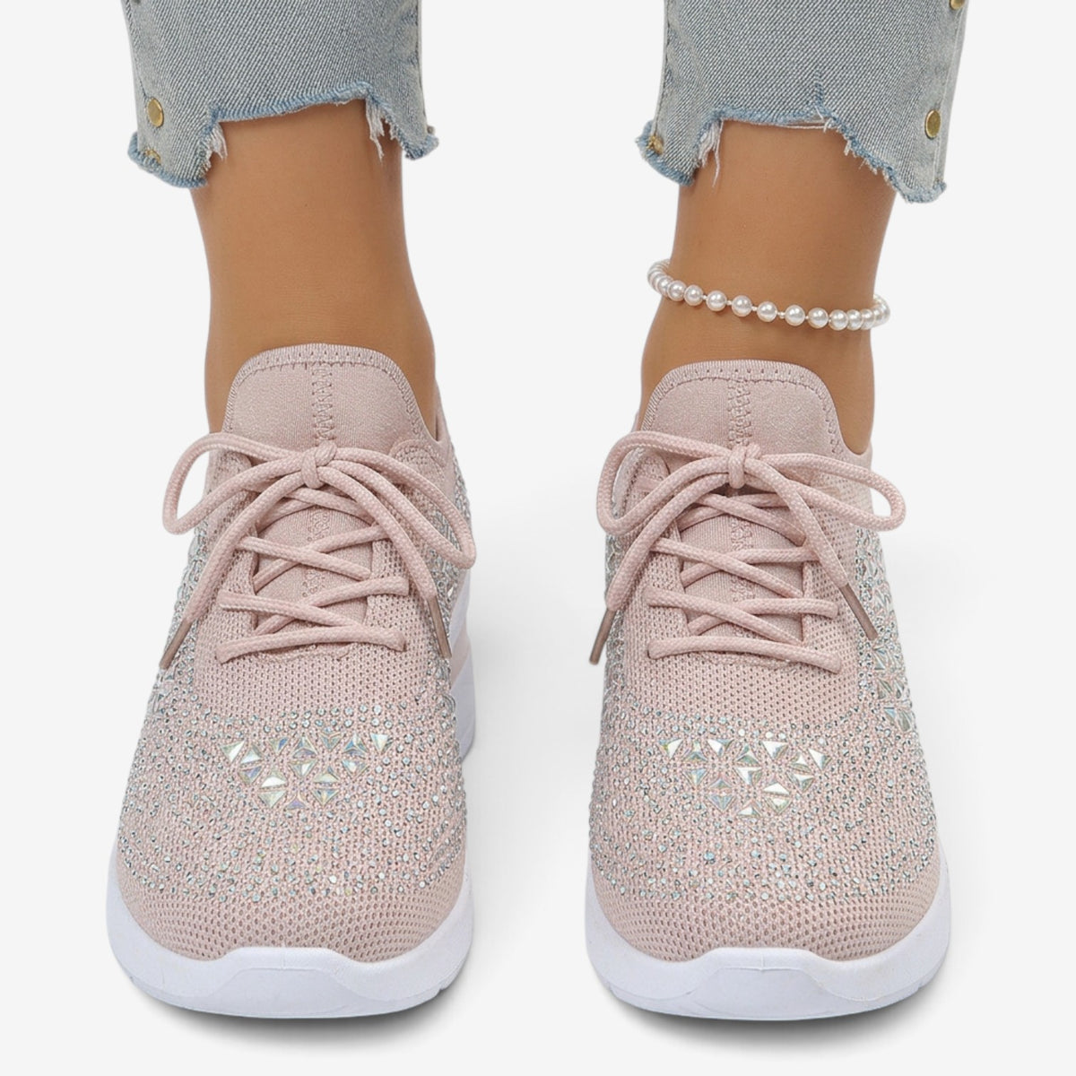Zapatillas de Cuña con Brillos para Mujer