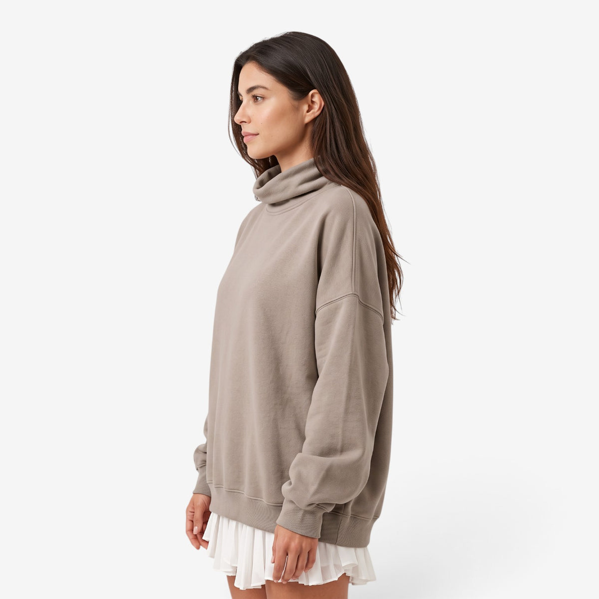 Sudadera Oversize con Cuello Alto para Mujer