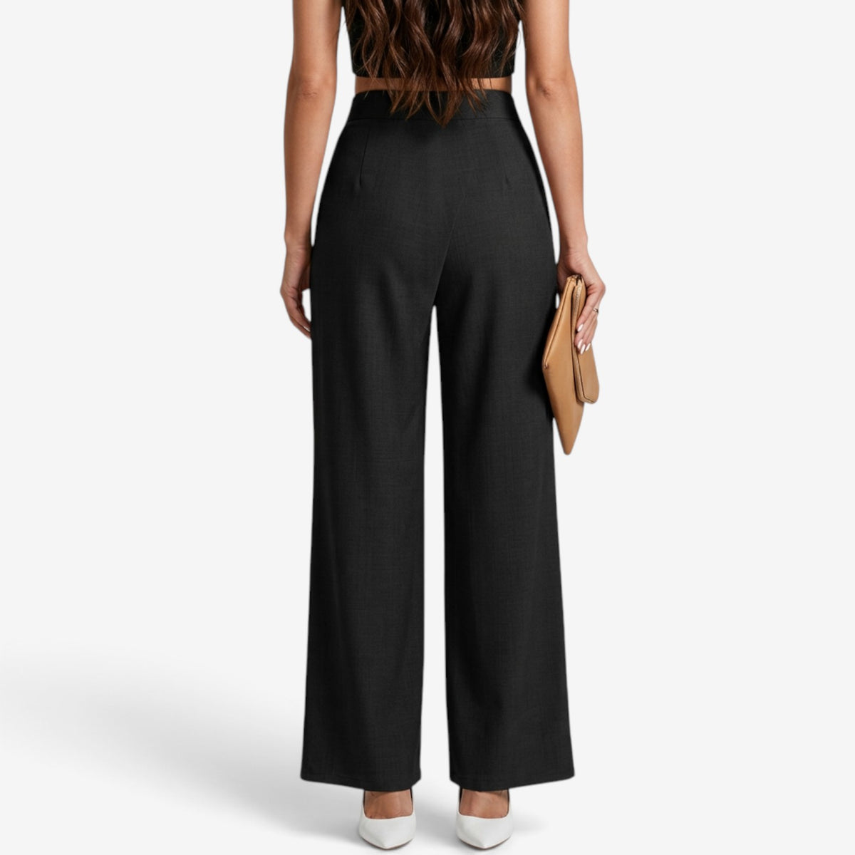 Pantalón Palazzo con Diseño Cruzado para Mujer