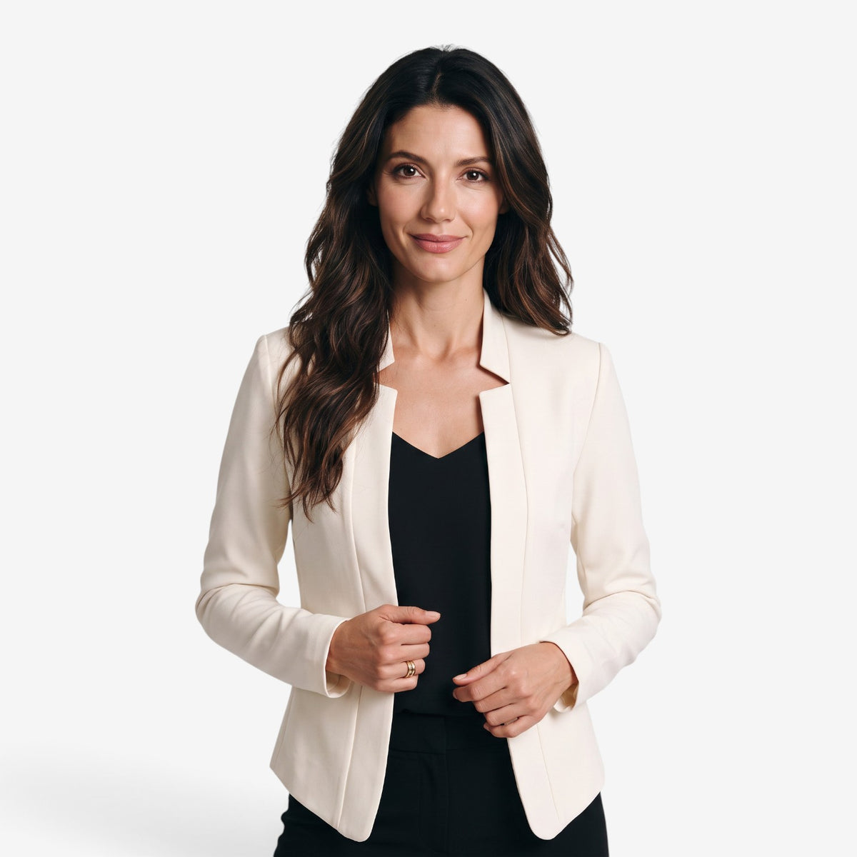 Blazer Entallada de Manga Larga para Mujer