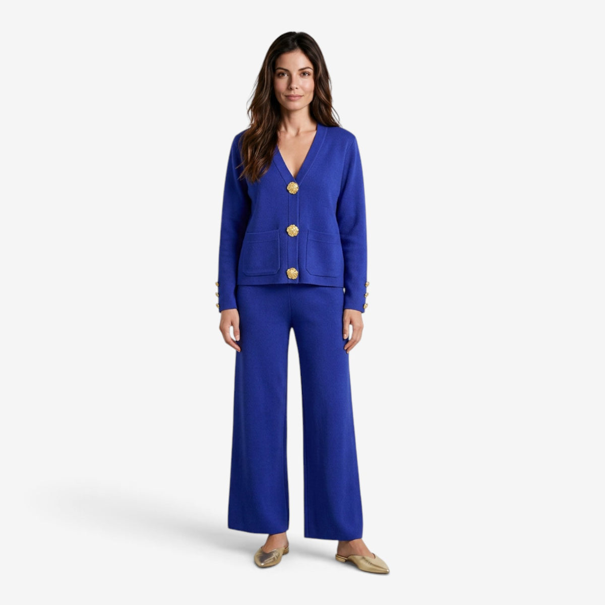 Conjunto de Punto con Cárdigan para Mujer