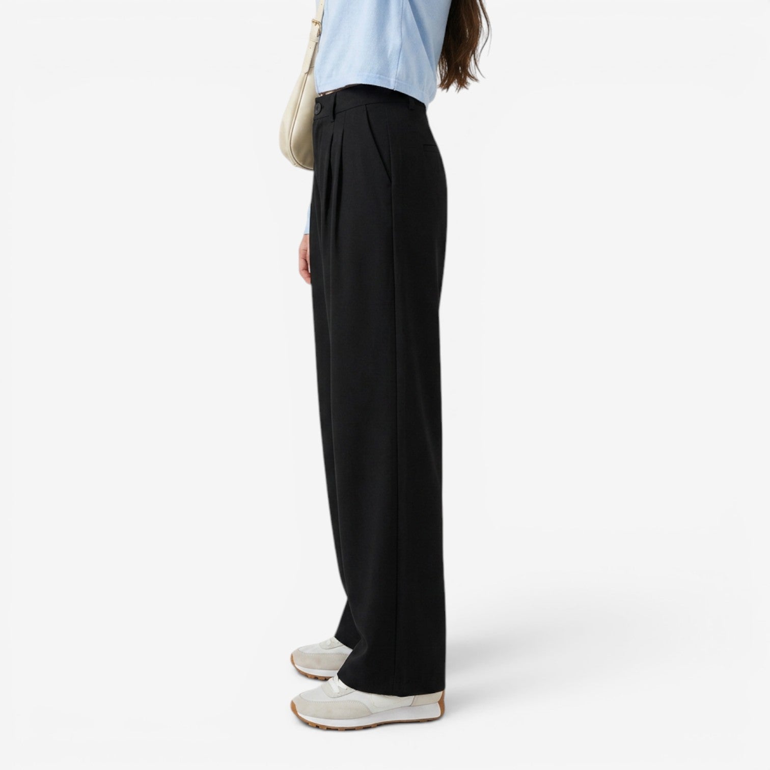 Pantalón Recto de Cintura Alta