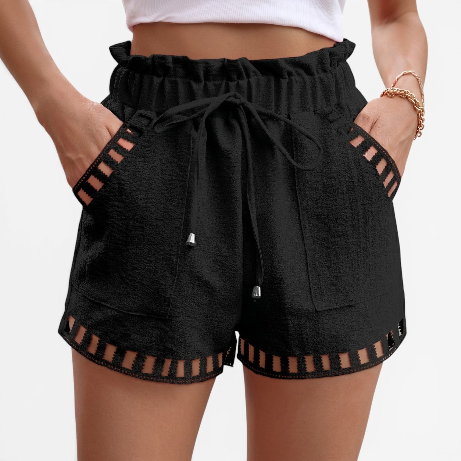 Shorts de Algodón y Lino para Mujer