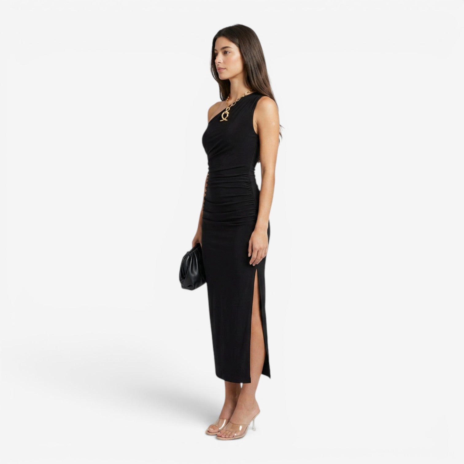 Vestido Largo de Un Hombro para Mujer
