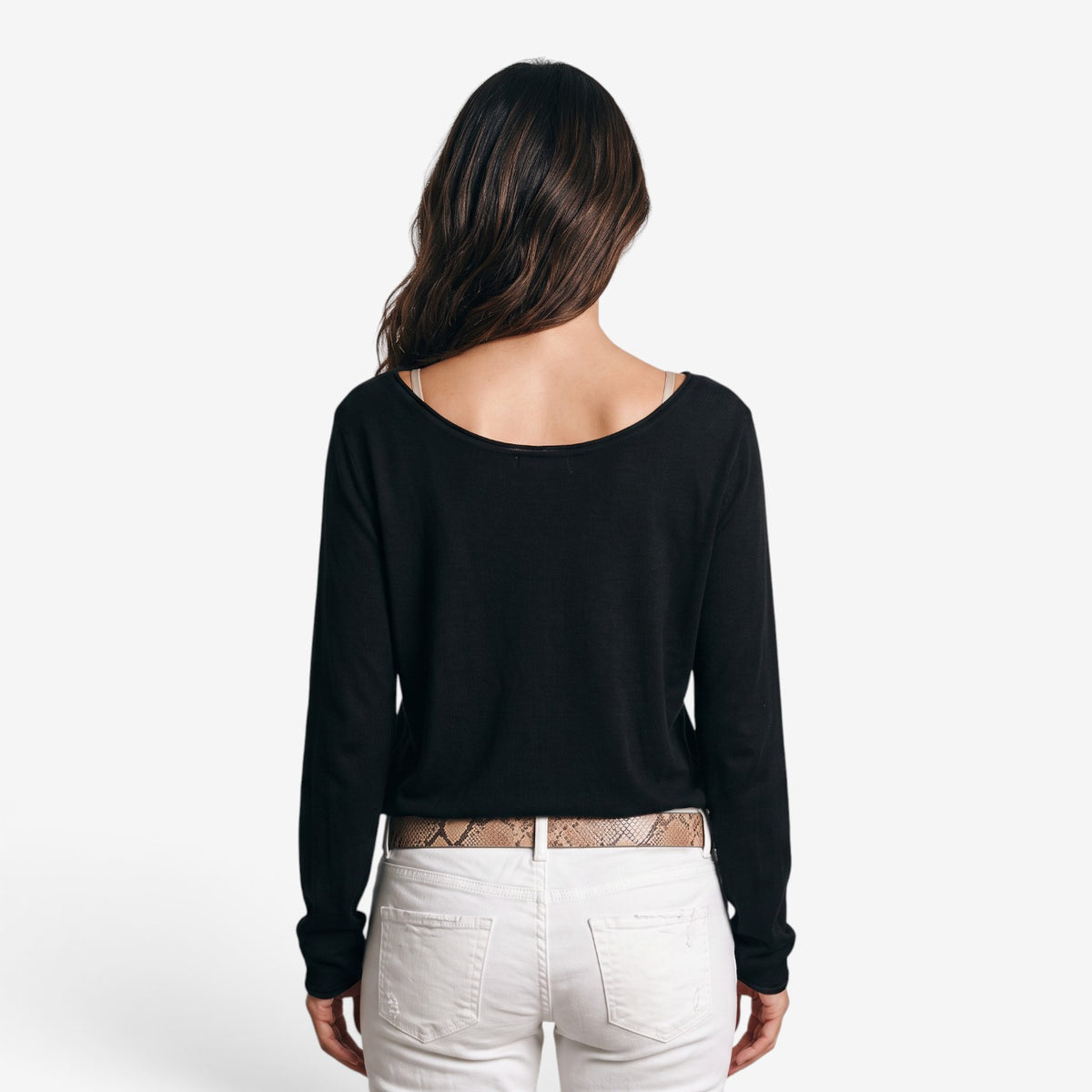Jersey Ligero de Cuello Amplio para Mujer