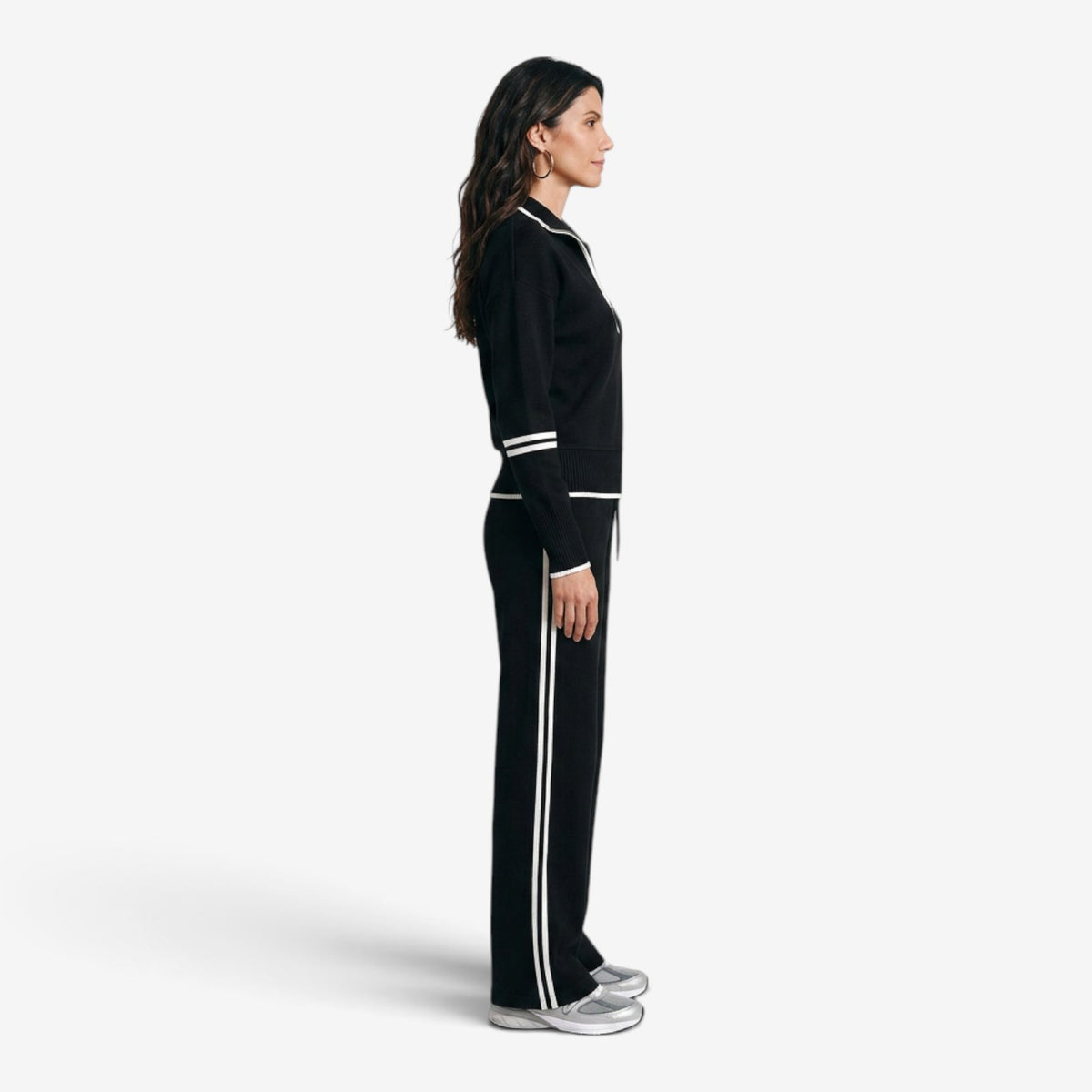 Conjunto Casual con Media Cremallera para Mujer