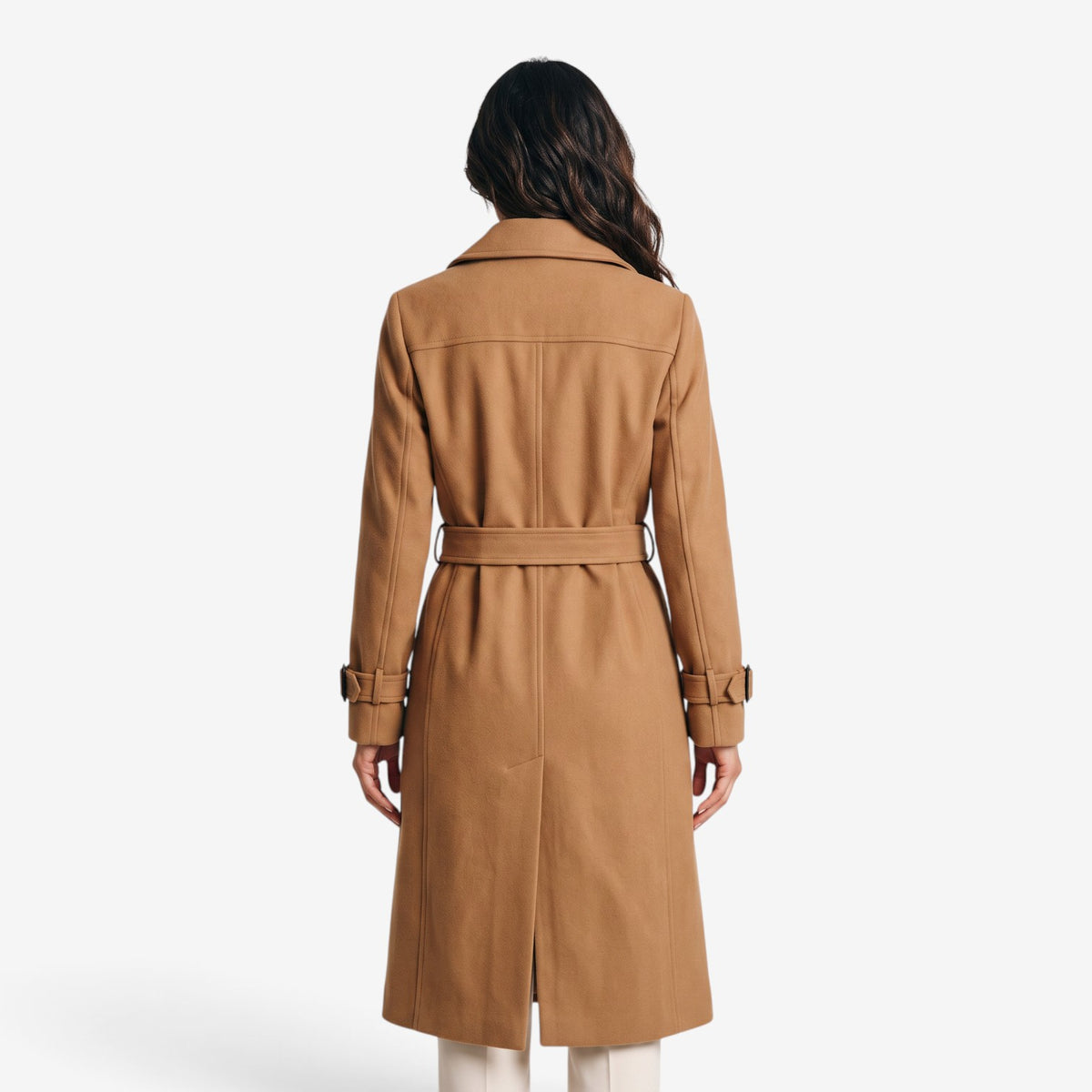 Gabardina Larga con Cinturón para Mujer