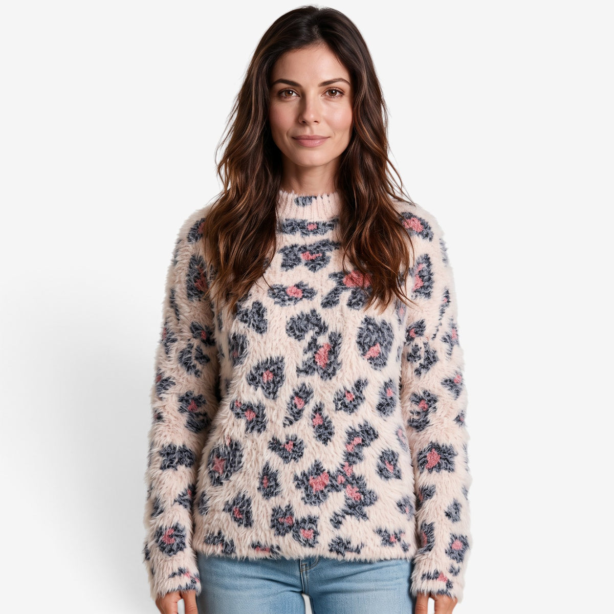 Jersey de Punto con Estampado Animal para Mujer