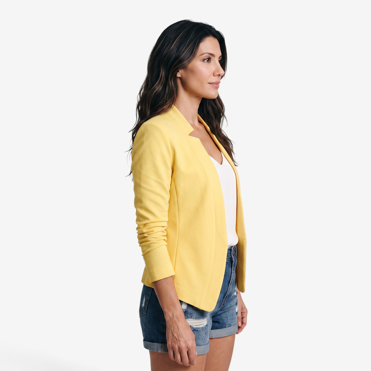 Blazer Entallada de Manga Larga para Mujer