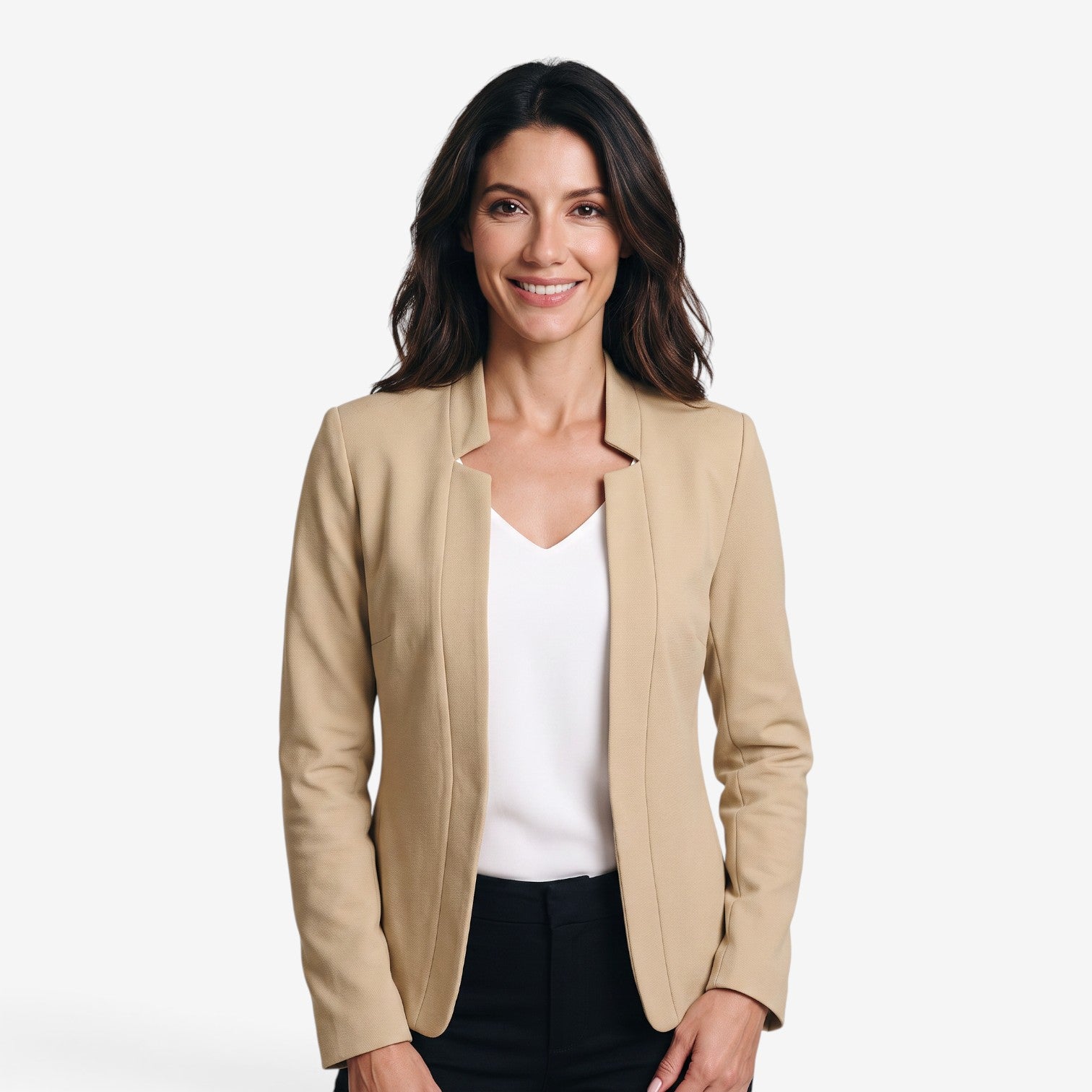 Blazer Entallada de Manga Larga para Mujer